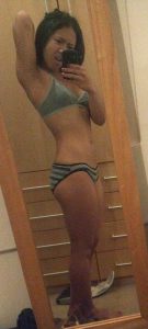 2012 strict diet, working out daily plus dancing all weekend.